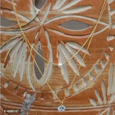 Golden Alloy Antique Necklaces Chains Mangalsutras For Women-thumb3
