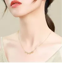 Fancy Golden Alloy Chain with Pendant For Women-thumb1