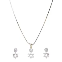 Golden Alloy Necklace Sets For Women-thumb3