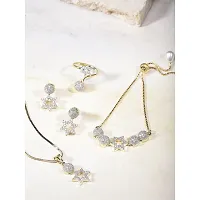 Golden Alloy Necklace Sets For Women-thumb2