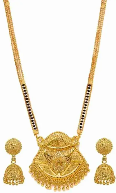 Traditional Wear Golden Brass Magalsutra