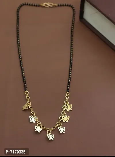 Traditional Gold Plated 30 Inch long and 18 Inch short Daily Wear Mangalsutra for Women and Girls