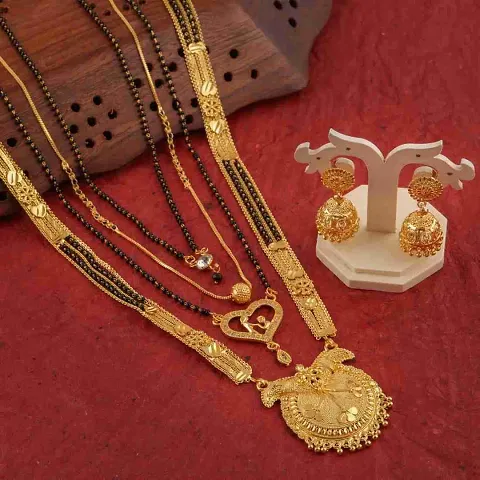 Traditional Gold Plated Brass Magalsutra Set
