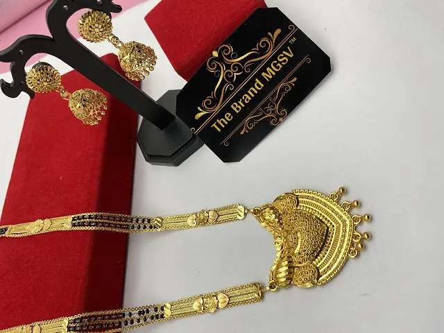 Golden Brass Fashionable Magalsutra Set