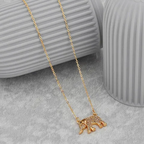 Western Style Golden Brass Necklace