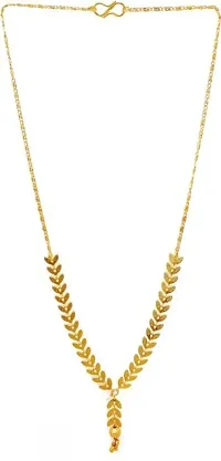 One Gram Gold Plated Combo of 4 Mangalsutra Necklace Pendant Tanmaniya Black Bead Chain For Woman and Girls Brass, Alloy Mangalsutra-thumb1