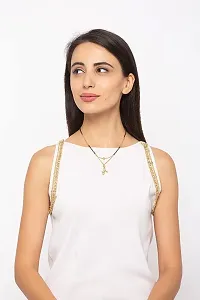 ldquo;Ardquo; Letter American Diamond Gold Plated Mangalsutra-thumb2