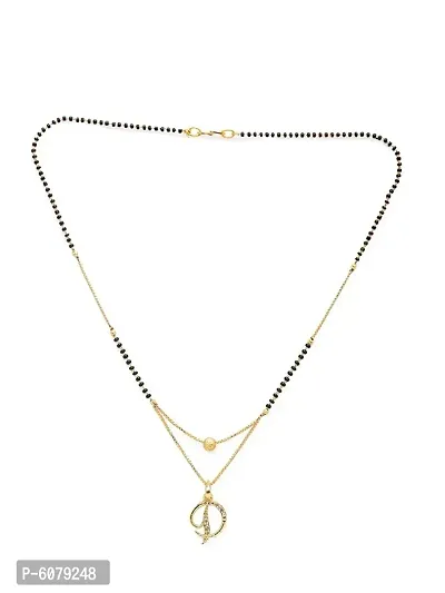 ldquo;Drdquo; Letter American Diamond Gold Plated Mangalsutra-thumb3