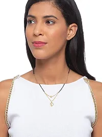 ldquo;Drdquo; Letter American Diamond Gold Plated Mangalsutra-thumb1