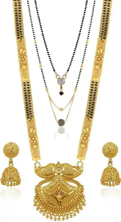 Stylish Alloy Brass Gold-plated Jewellery Sets