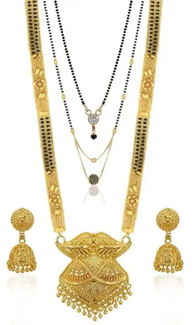 Brass Gold-plated Jewel Set (Gold)