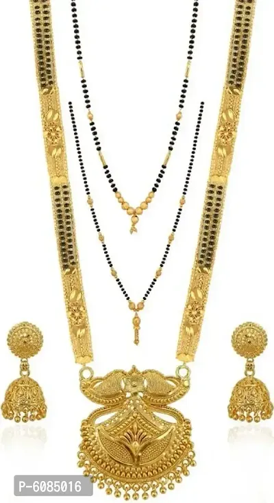 Brass Gold-plated Jewel Set  (Gold)