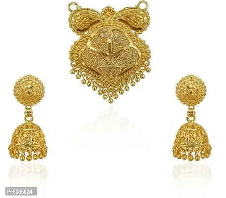 Brass Gold-plated Jewel Set  (Gold)-thumb2