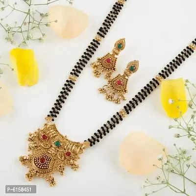 Golden Brass Jewellery Sets For Women-thumb2
