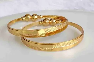 Gold Plated Self Design Adjustable Front Open Kada/Bangles For Women  Girls-thumb2