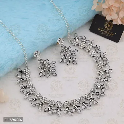 Crystal Necklace Jewellery Set with Earrings for Womens-thumb0