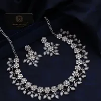 Crystal Necklace Jewellery Set with Earrings for Womens-thumb1