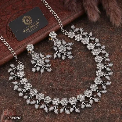 Crystal Necklace Jewellery Set with Earrings for Womens-thumb3