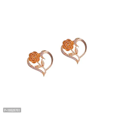 ROSE DOLD DIMOND PANDANT AND EARRINGS-thumb4