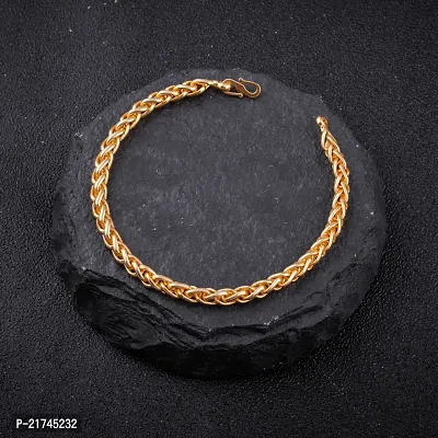 BEAUTIFUL GOLD CHAIN WITH GOLD BRACELET COMBO FOR MENS-thumb4