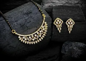 BEAUTIFUL BRASS MANGALSUTRA WITH EARRINGS FOR WOMENS-thumb3