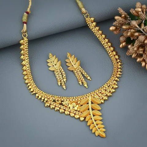 VISAMART JEWEL Brass Gold-plated Gold Jewellery Set (Pack of 1) (Rofuset-Gokdu)