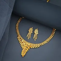 Gold Choker Necklace Set For Women  Girls-thumb2