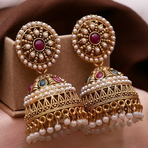 Traditonal Ethnic Platted Big Earrings For Women/Girls