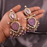 Silver-Plated Kundan Beads Earrings Combo For Women/Girls-thumb2