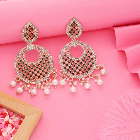 Plated American Diamond Earrings For Women And Girls