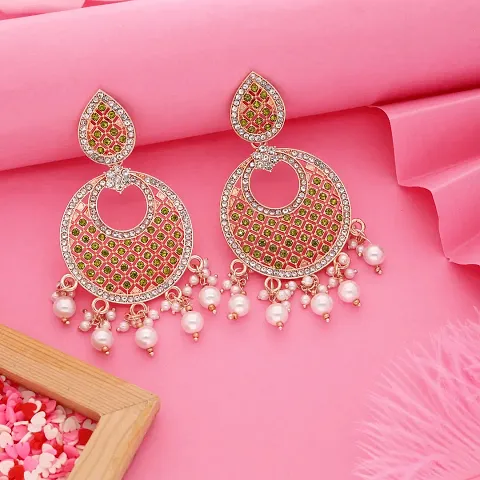 Plated American Diamond Earrings For Women And Girls