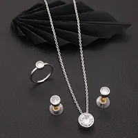 Diamond Necklace With Earrings For Women-thumb2