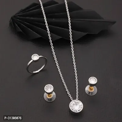 Diamond Necklace With Earrings For Women-thumb3