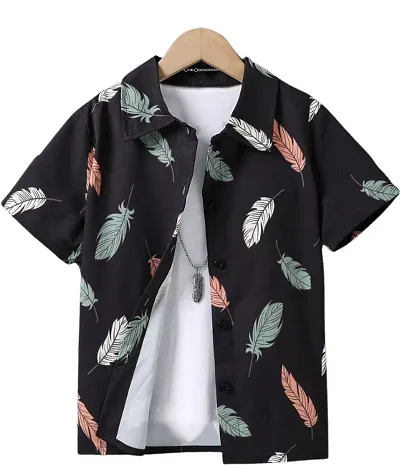 Partywear Printed Polyester Shirt for Boys