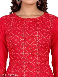 MG Creation Straight Embroidery Kurti with Pant Set For Women-thumb1