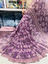 Beautiful Georgette Printed Saree With Blouse Piece-thumb1