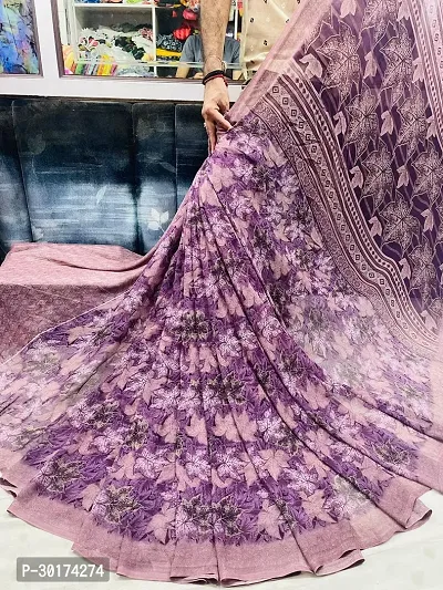 Beautiful Georgette Printed Saree With Blouse Piece-thumb2