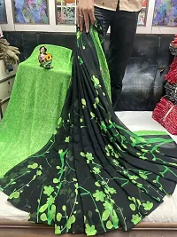 Beautiful Georgette Printed Saree With Blouse Piece-thumb1