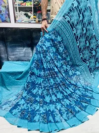 Beautiful Georgette Printed Saree With Blouse Piece-thumb1