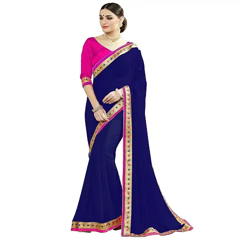 Georgette Saree With Blouse Piece