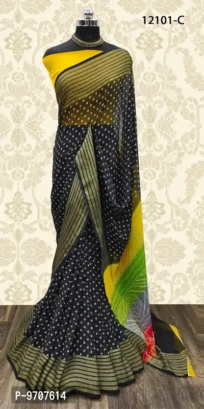 Fancy Chiffon Saree with Blouse Piece for Women-thumb0