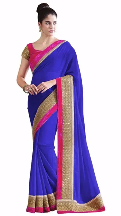 Latest Attractive Georgette Saree with Blouse piece