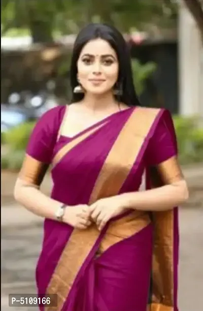 Women's Cotton Silk Saree with Blouse Piece