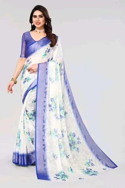 Attractive brasso viscose silk saree with blouse