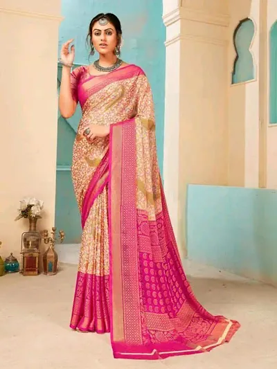 Brasso Printed Sarees with Blouse Piece