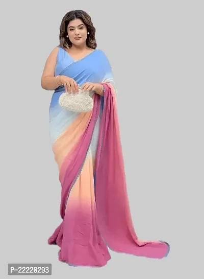 aaliya bhatt multicolour georgette saree with blouse-thumb0