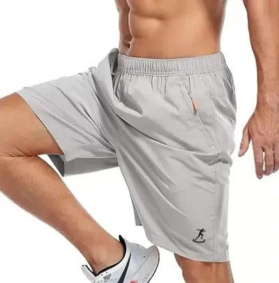 LooFoN Men's Lycra Gym Regular Shorts