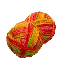 GT-Galaxy Multi Colour Poly Wool Chunky Hand Knitting Yarn - Pack of 1 Balls (Colour: Pink)-thumb2