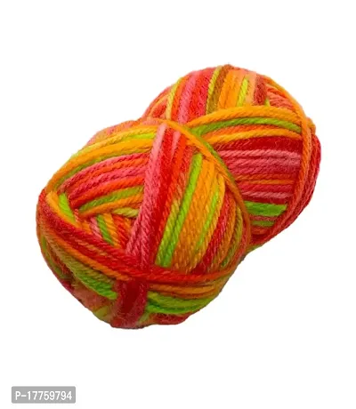 GT-Galaxy Multi Colour Poly Wool Chunky Hand Knitting Yarn - Pack of 1 Balls (Colour: Pink)-thumb3