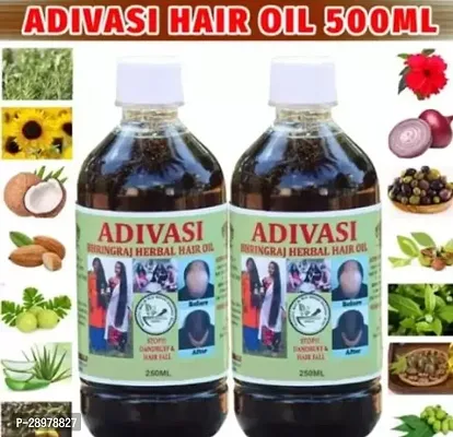 Classic Bhringraj Herbal Hair Oil For Long And Shiny Hair,500Ml Pack Of 2-thumb0